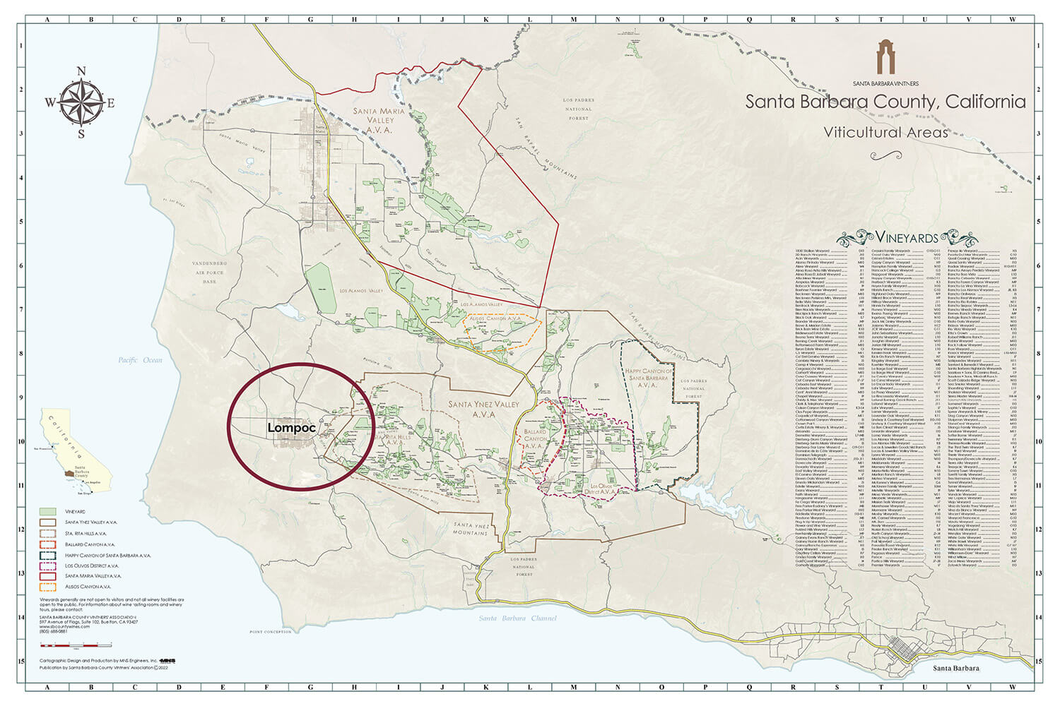 SBCVA Highlighted Map Lompoc