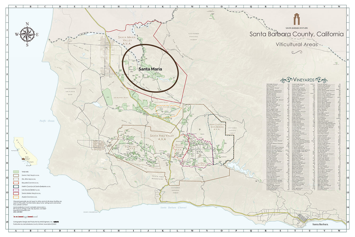 SBCVA Highlighted Map Santa Maria