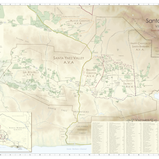 Sta. Rita Hills AVA Map - Santa Barbara County Vintners